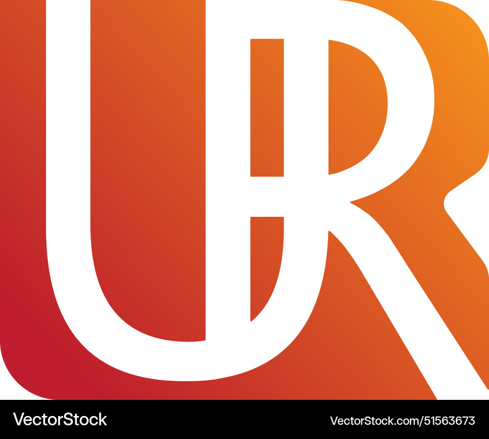 Ur logo design icon ru template image Royalty Free Vector