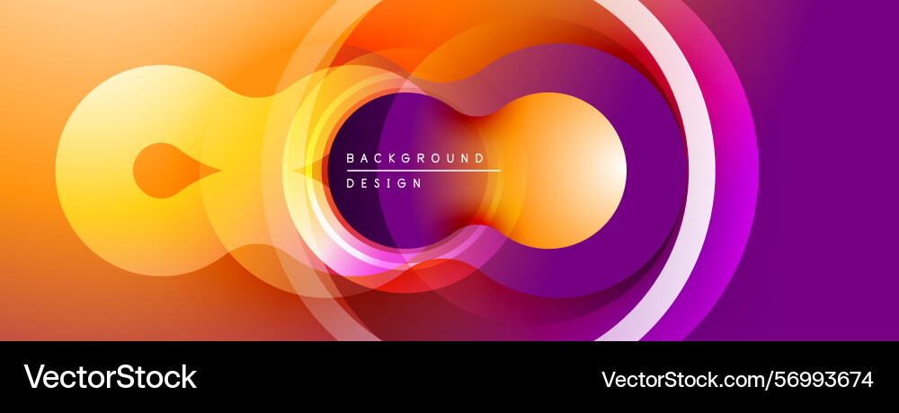 Abstract design features vibrant overlapping Vector Image
