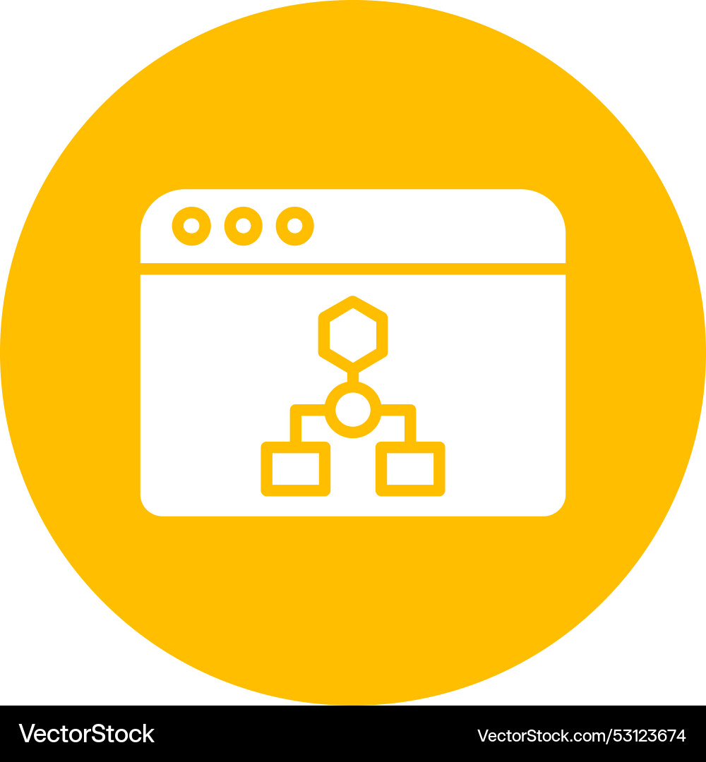 Algorithm glyph circle icon vector image