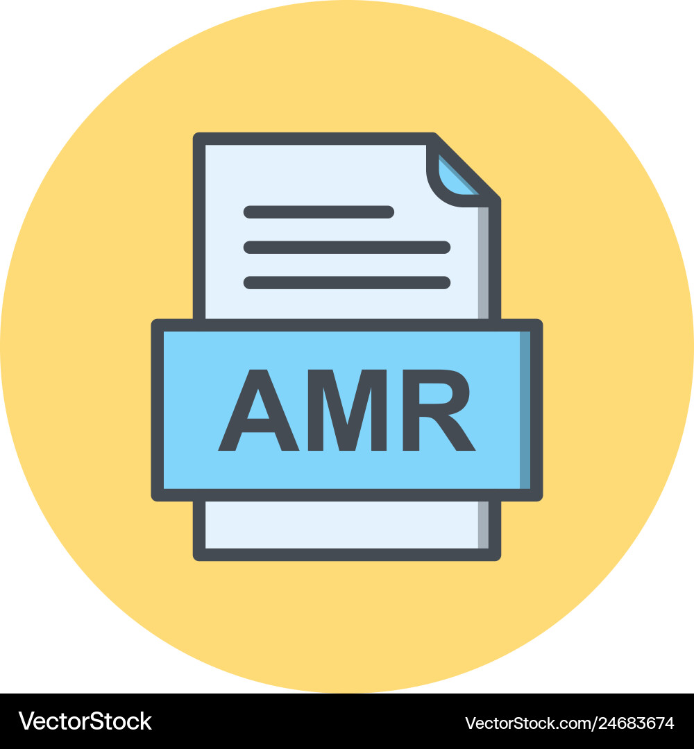 Amr file document icon vector image