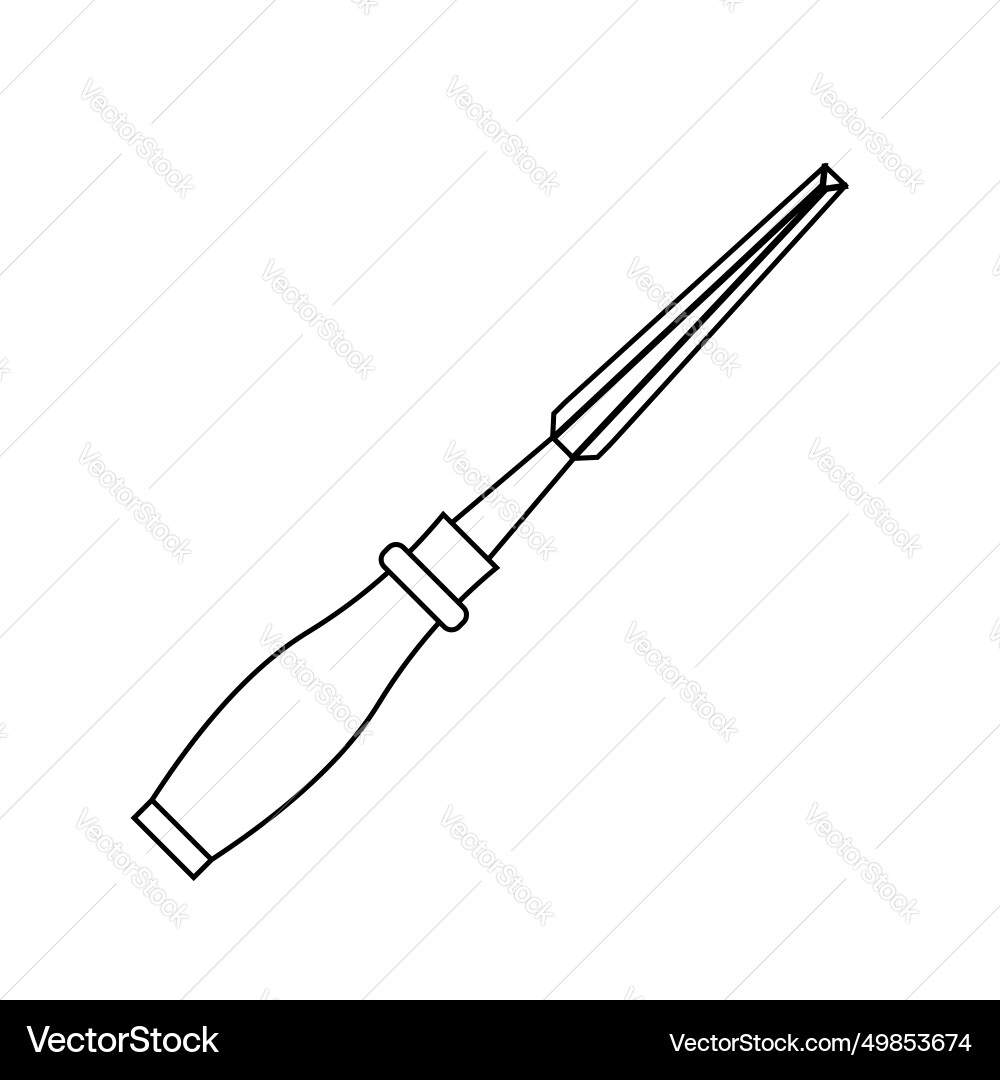 Chisel icon shadow reflection design Chisel icon shadow reflection design vector image
