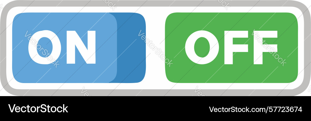 Ein-Aus-Schalter-Duo für ui Steuerung Design vektorbild