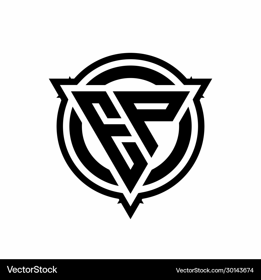 Ep logo with triangle shape and circle Ep logo with triangle shape and circle Vector Image