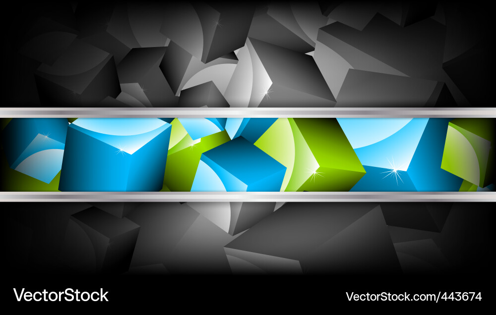Geometric Cube Background vector image