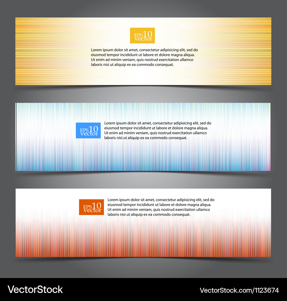 Gestreifte Web-Banner Vektorbild
