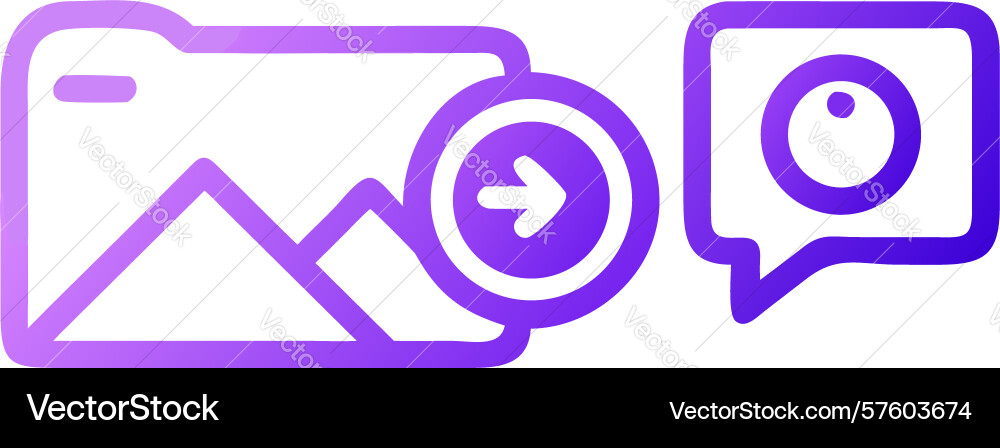 Image folder share message icon design generative vector image