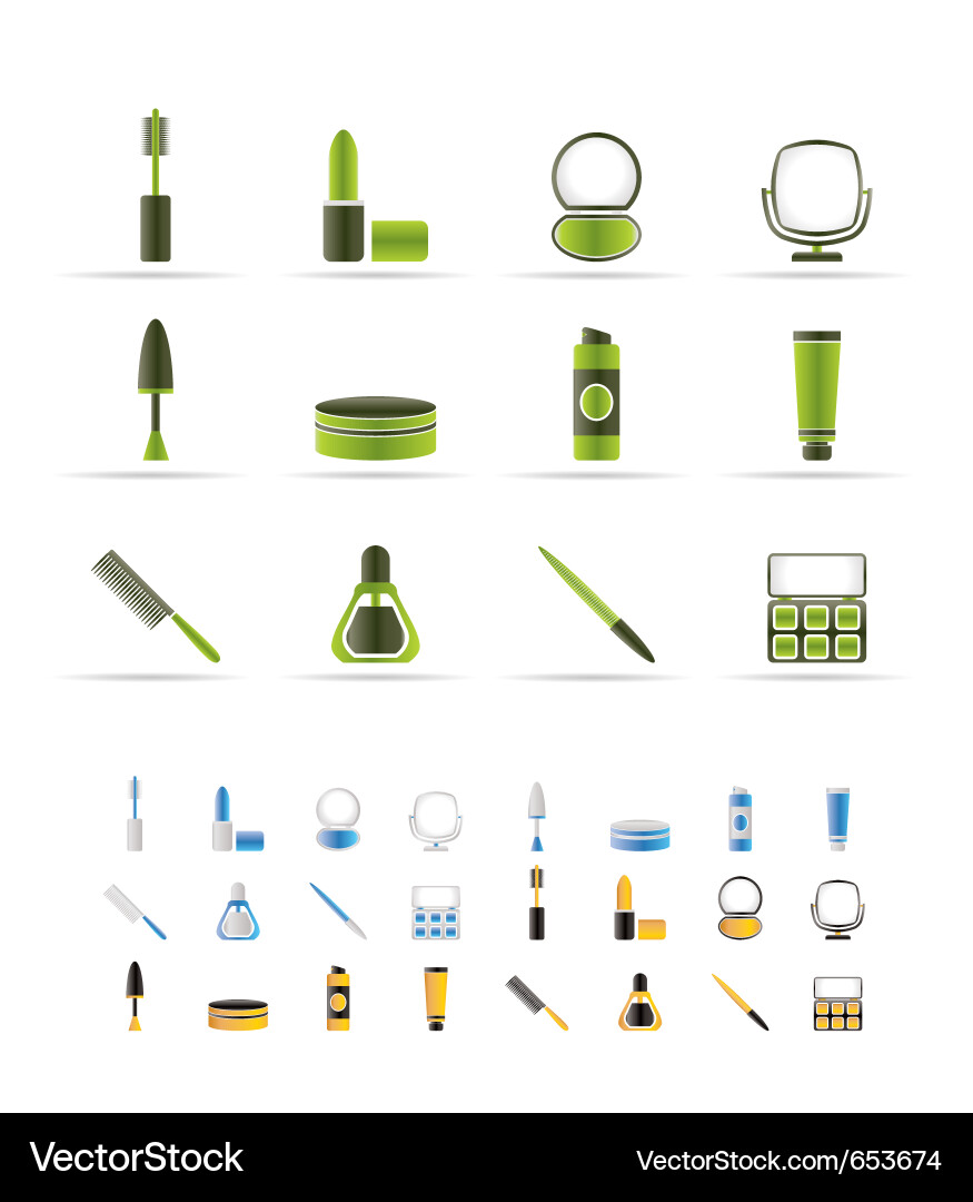 Make-up &amp Beauty Icon Set vektorbild