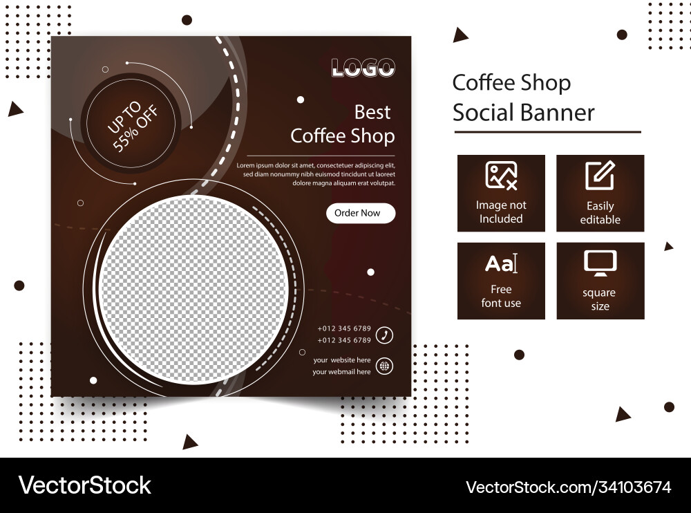 Modern Post Square Banner vector image