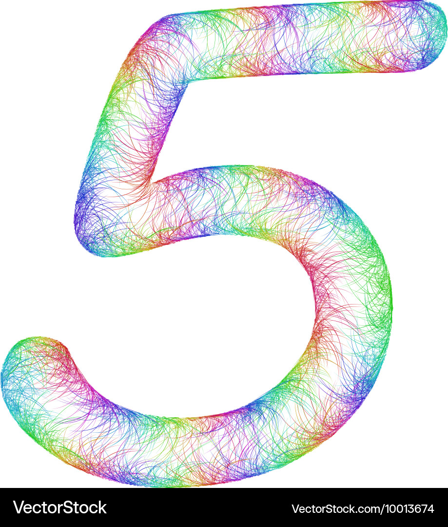Rainbow sketch font design vector image