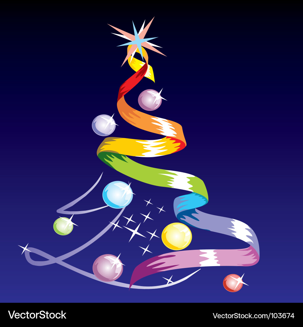 Ribbon tree vector image