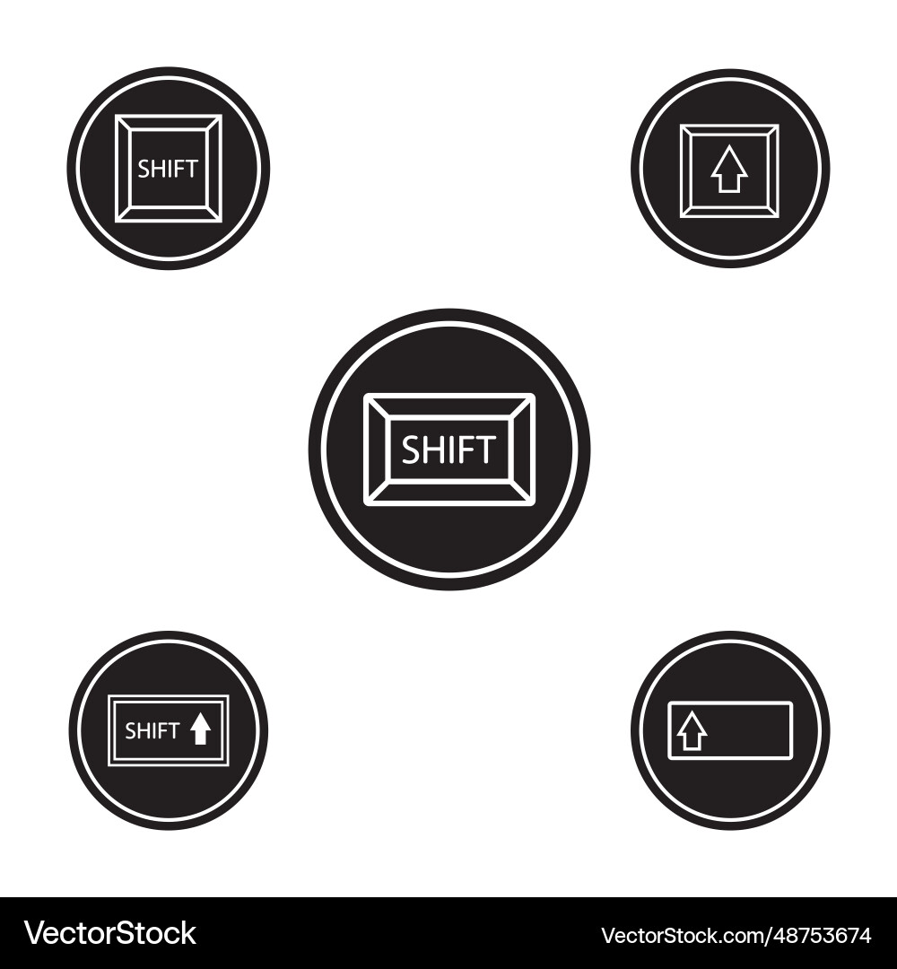 Shift key icon Shift key icon vector image