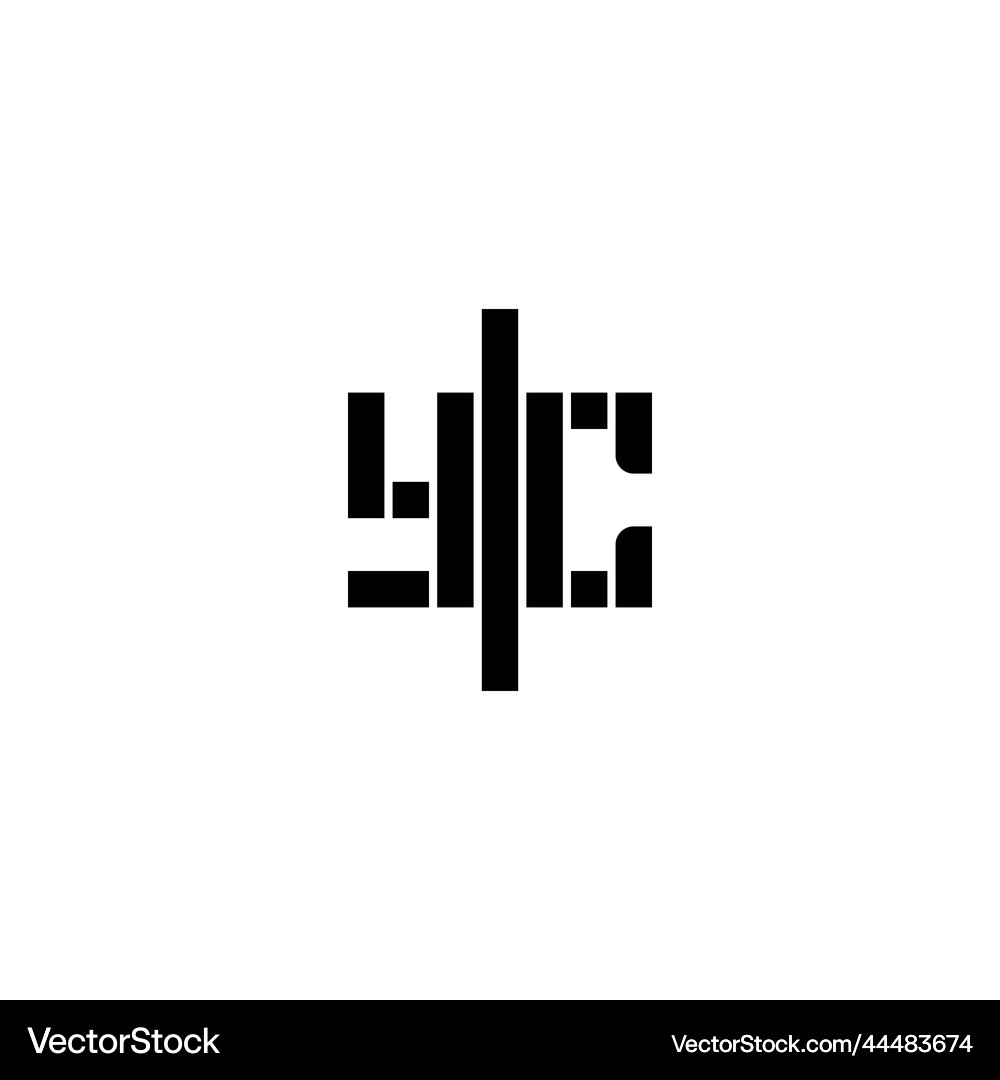 Yc geometric bold concept logo initial – Royalty-Free Vector | VectorStock