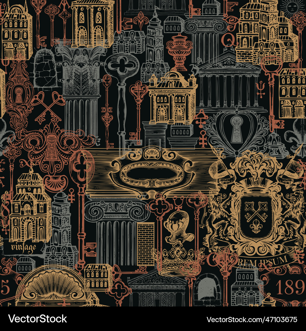 Antique Architectural Pattern Vector Image