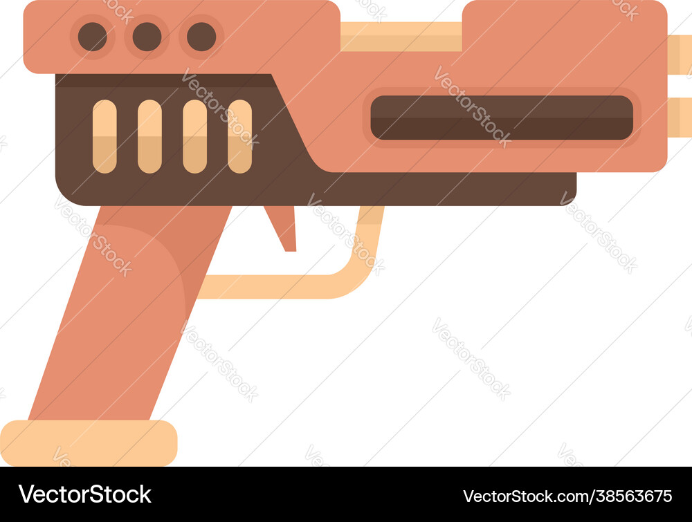 Automatic blaster icon flat isolated – Royalty-Free Vector | VectorStock