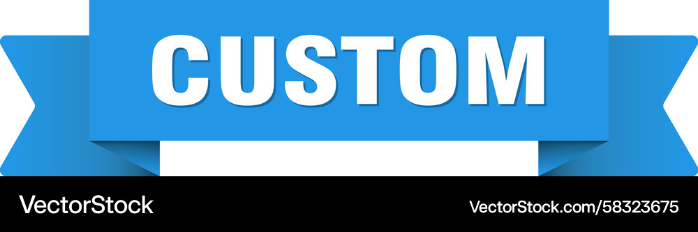 Custom ribbon isolated on transparent background Vector Image