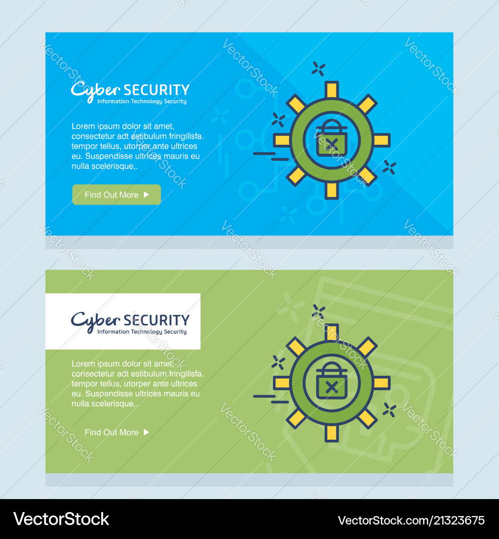 Cyber security design with elegant style Vector Image
