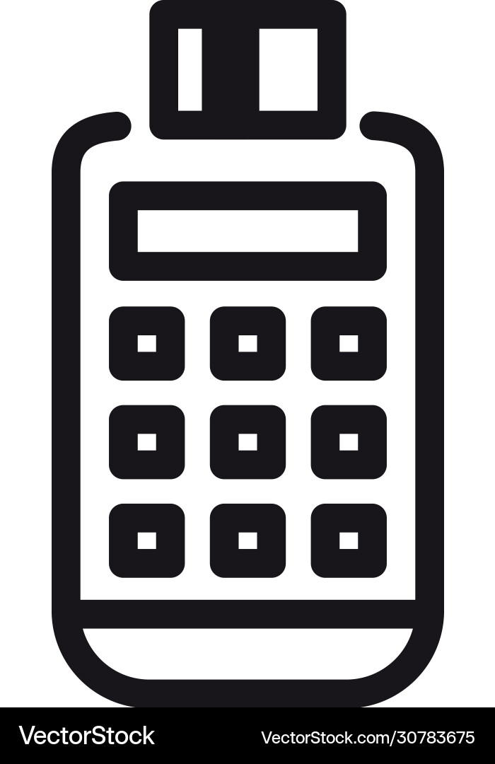 Dataphone device icon line style Vector Image