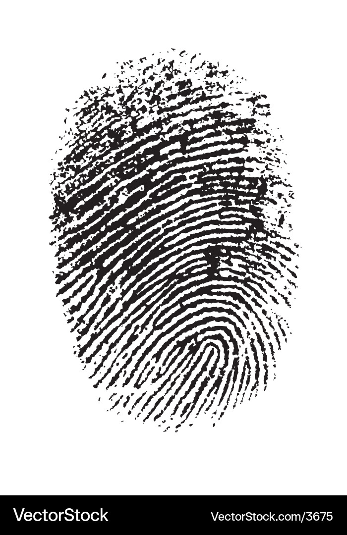 Digital Thumbprint Authentication vector image
