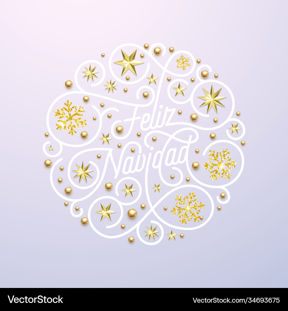 Feliz navidad spanisch merry christmas Kalligraphie Feliz navidad spanisch merry christmas Kalligraphie vektorbild