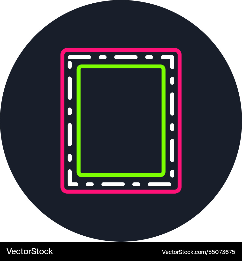 Frame line multi color icon Vector Image