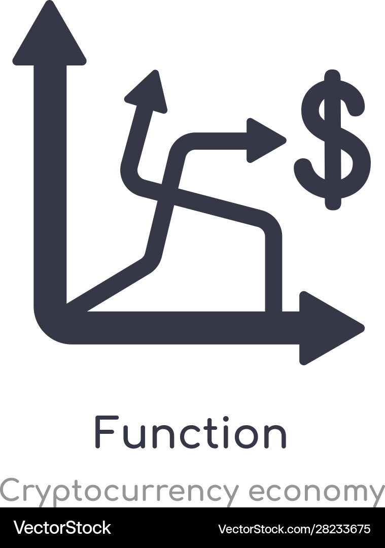 Function icon isolated from vector image
