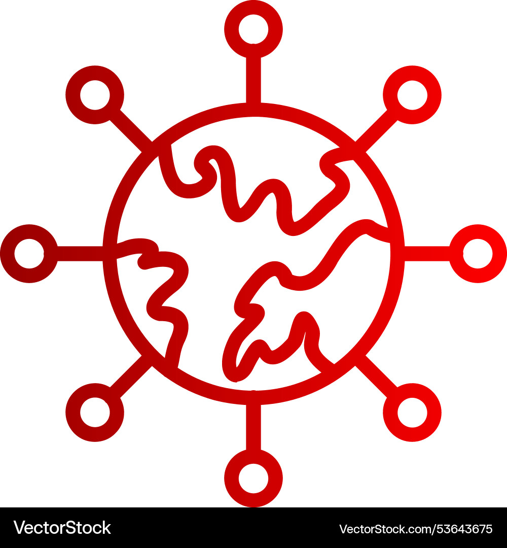 Internet line gradient icon Vector Image