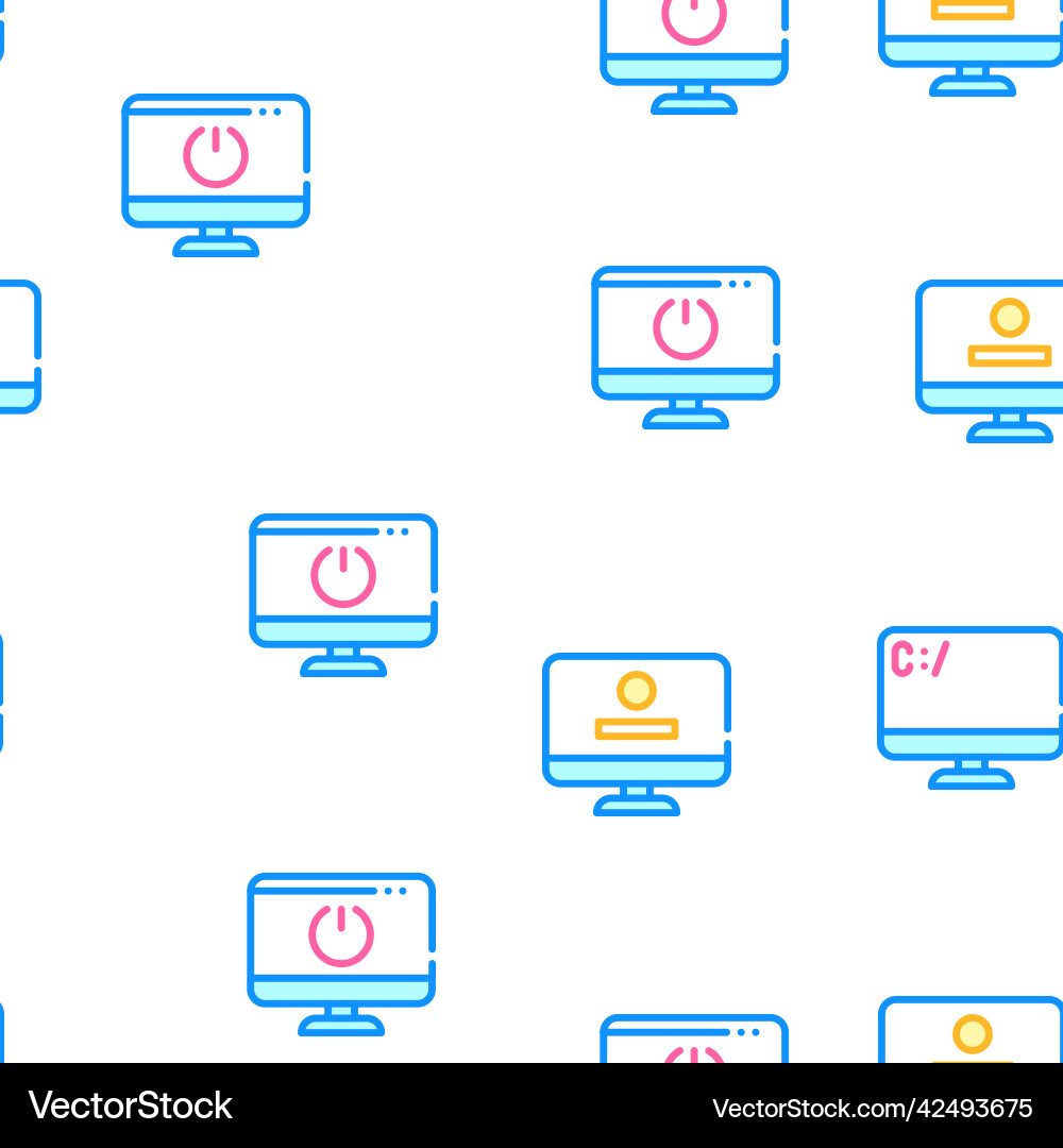 Operating system pc seamless pattern vector image