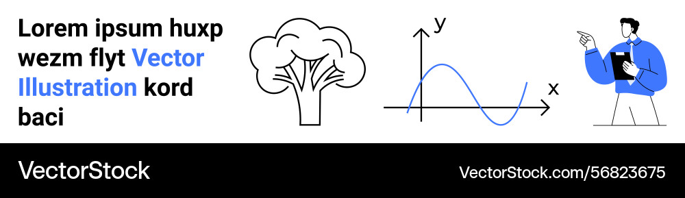 Professional presentation with a chart tree Professional presentation with a chart tree vector image