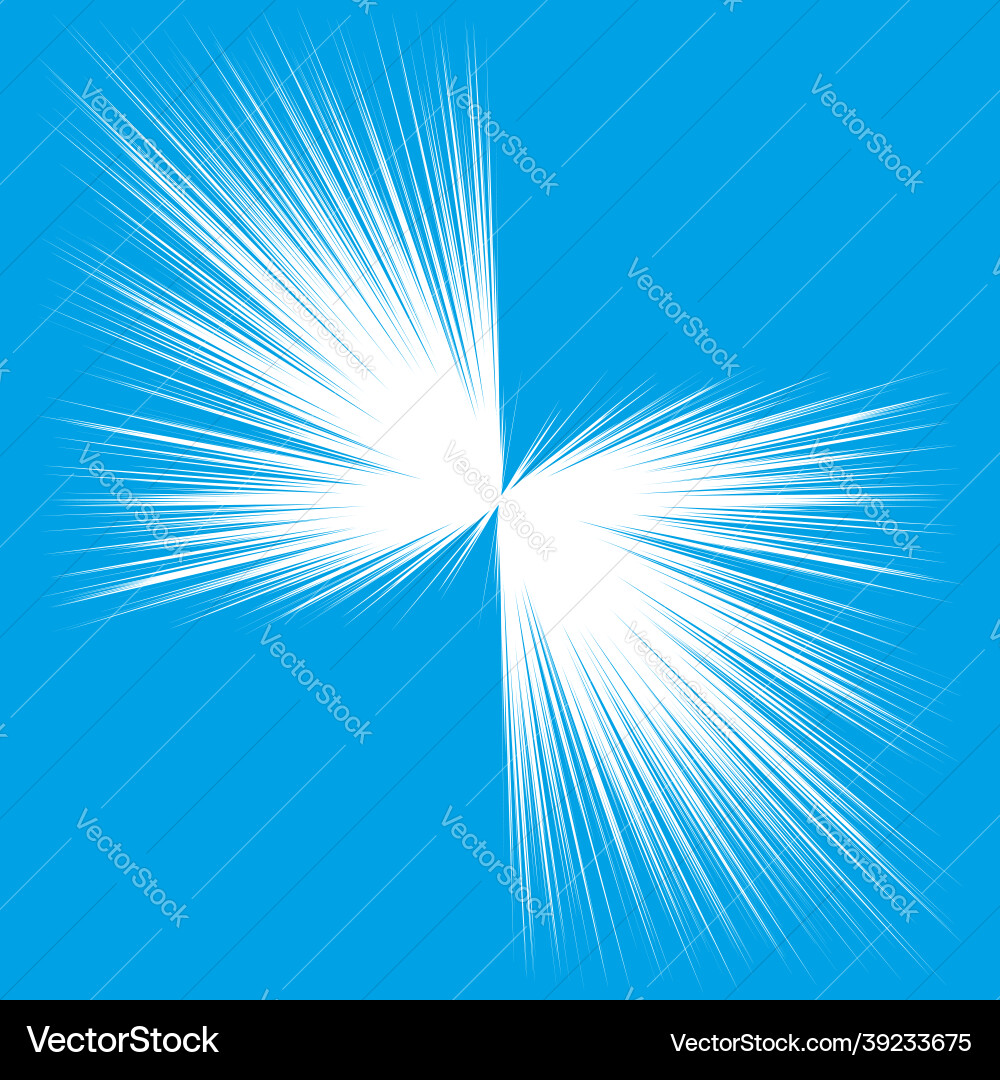 Radial radiating dynamic rays beams lines Vector Image