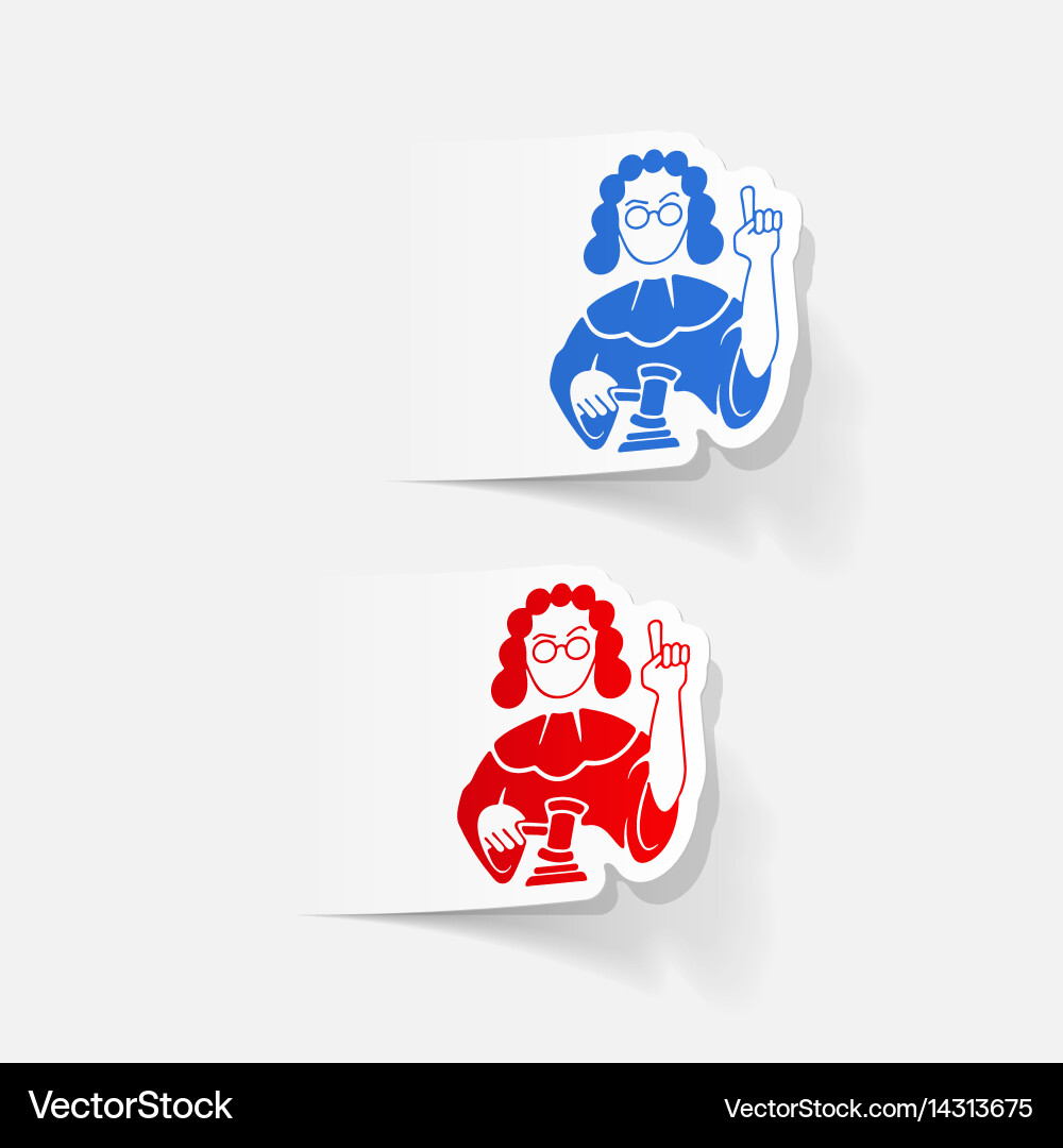 Realistic design element judge vector image