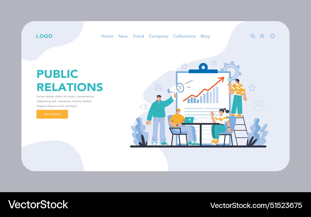 Reputation management web or landing building Reputation management web or landing building Vector Image