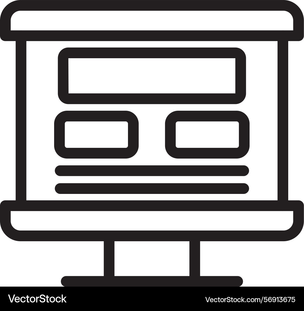 Section header linear style icon design Vector Image