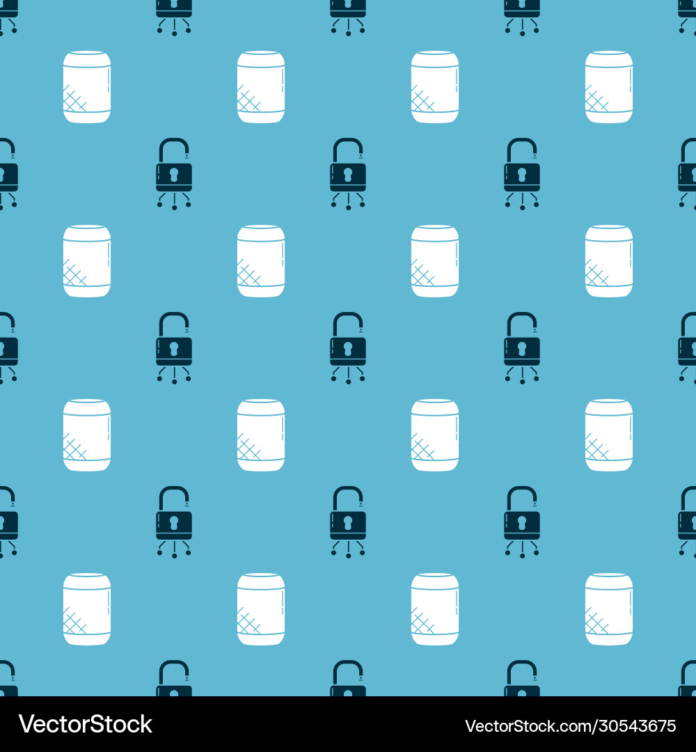 Set lock on digital circuit board and voice Set lock on digital circuit board and voice vector image