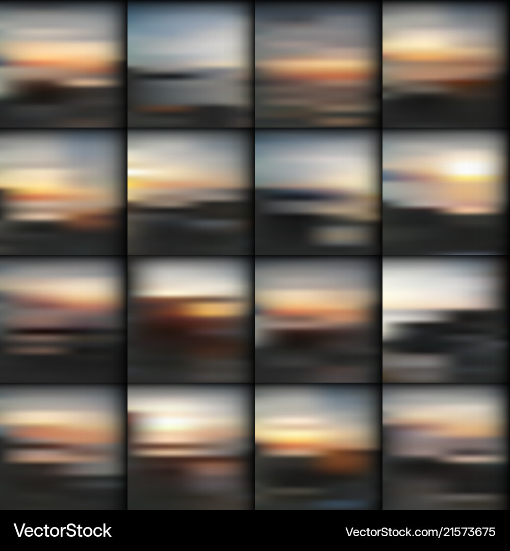 Set of a soft mesh gradient background Vector Image