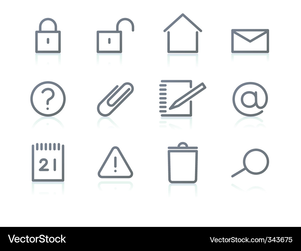 Simple Icon Set vector image