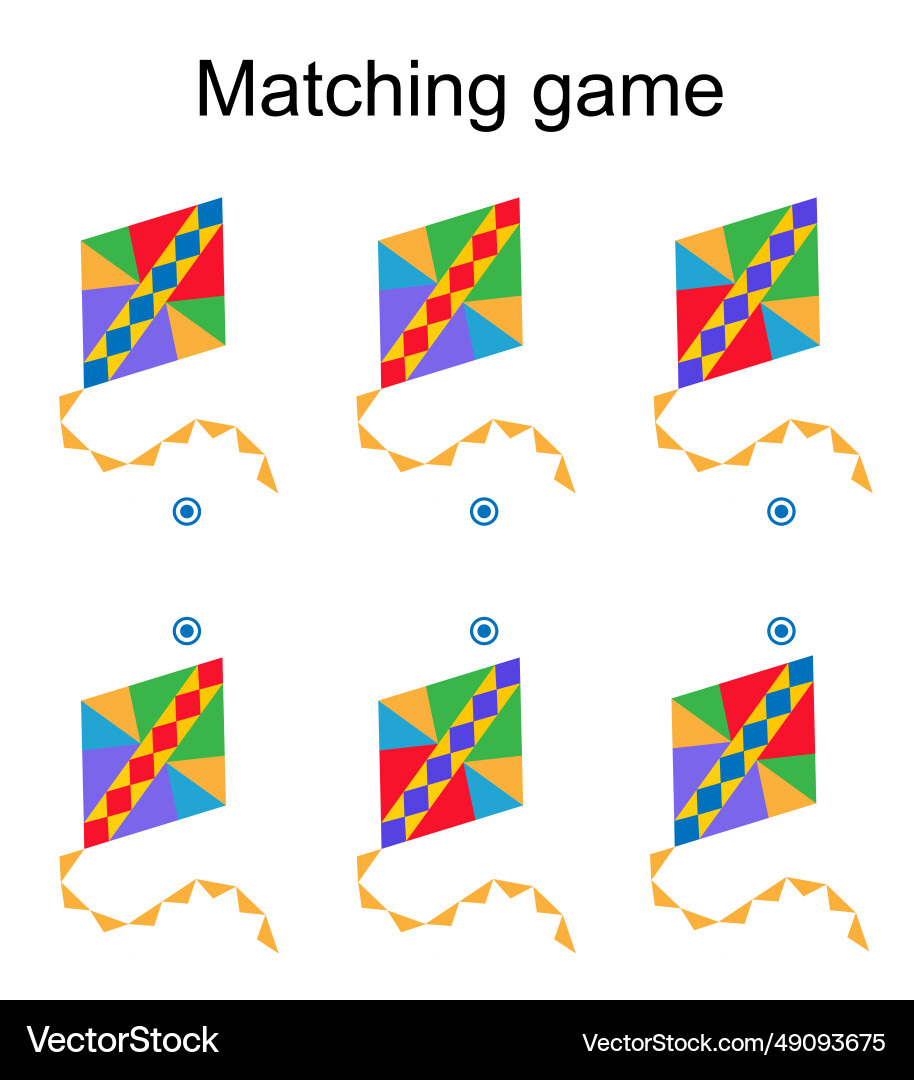 Task for the development of attention and logic Vector Image
