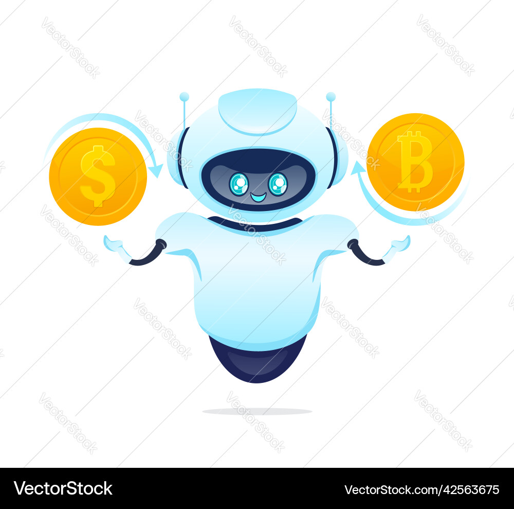 Trading bot stock concept artificial Vector Image