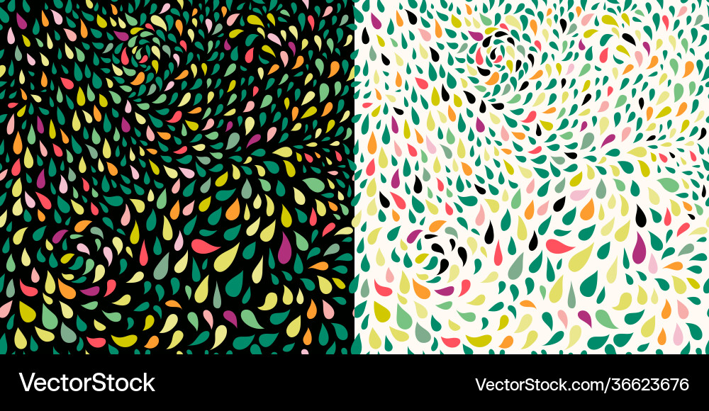 Abstract decorative seamless patterns set vector image