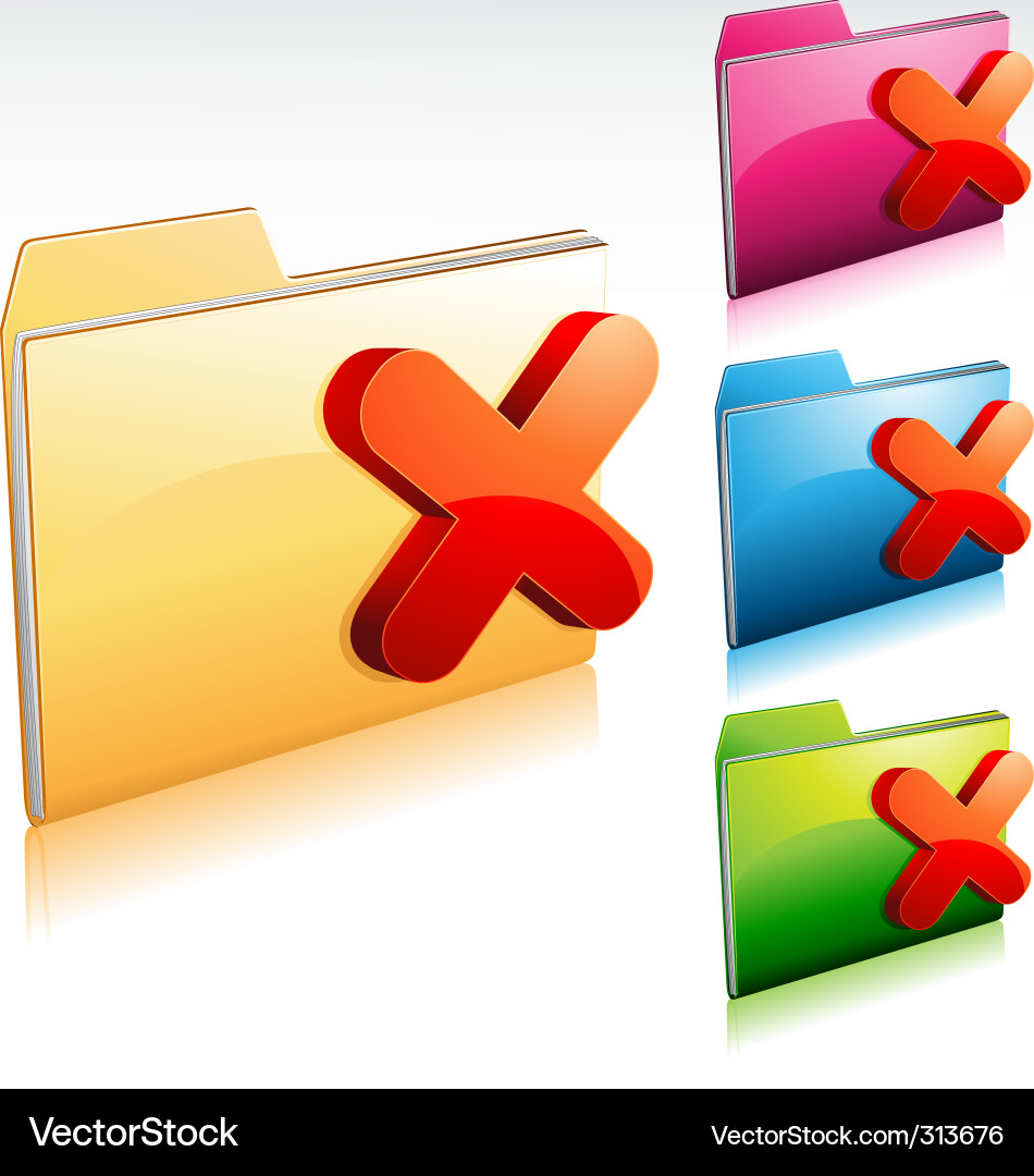 Access Denied Folder Icon vector image