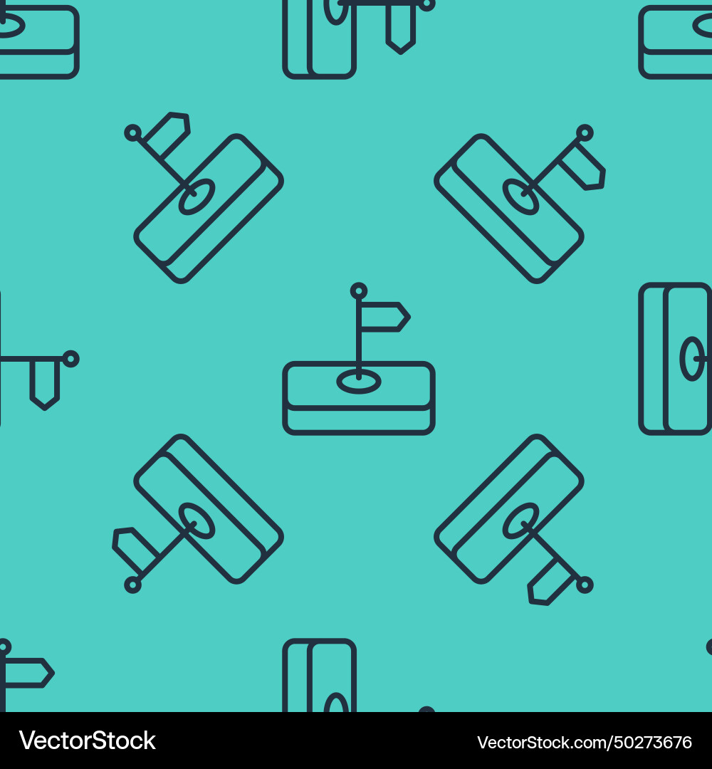 Black line flag icon isolated seamless pattern Black line flag icon isolated seamless pattern vector image
