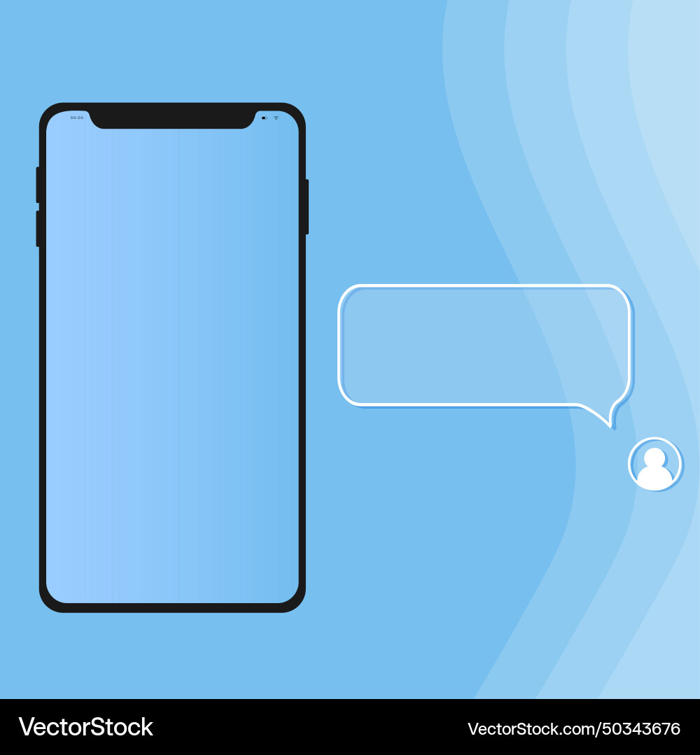 Blue box for any text with and arrow Vector Image