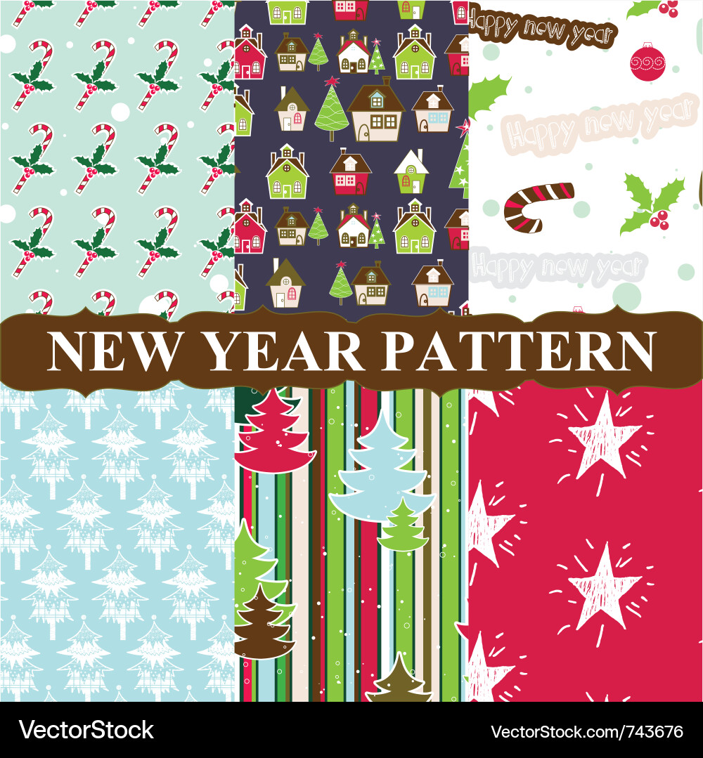 Christmas patterns Vector Image