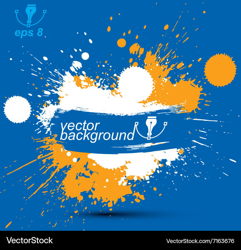 Colorful ink splash seamless pattern with overlap Vector Image