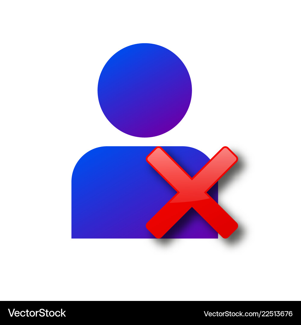 Delete user profile icon vector image