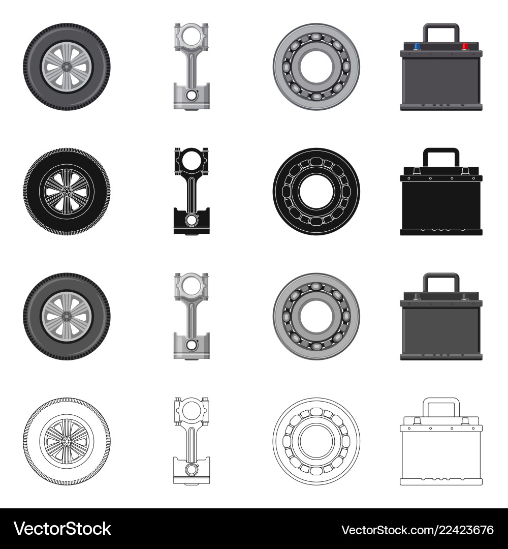 Design of auto and part sign collection Design of auto and part sign collection vector image