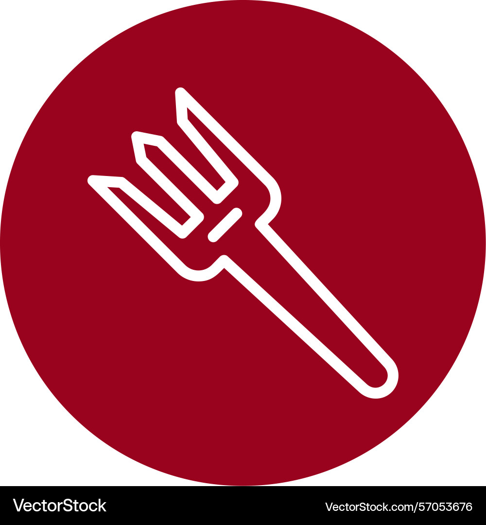 Fork line circle style icon design Vector Image