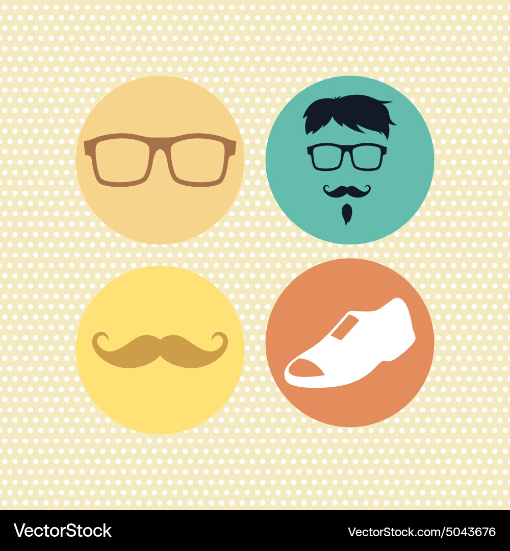 Hipster retro geek Vector Image