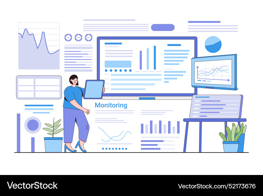 Internet of everything ioe concept with a person Internet of everything ioe concept with a person vector image