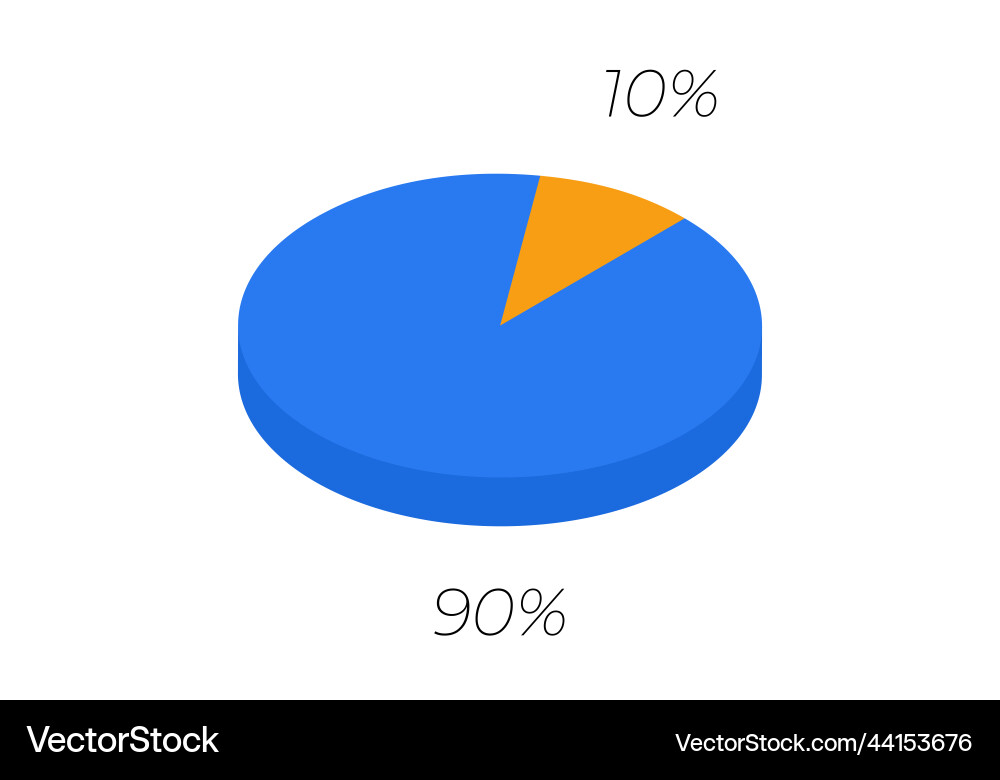 Isometric Pie Chart - Data Visualization vector image