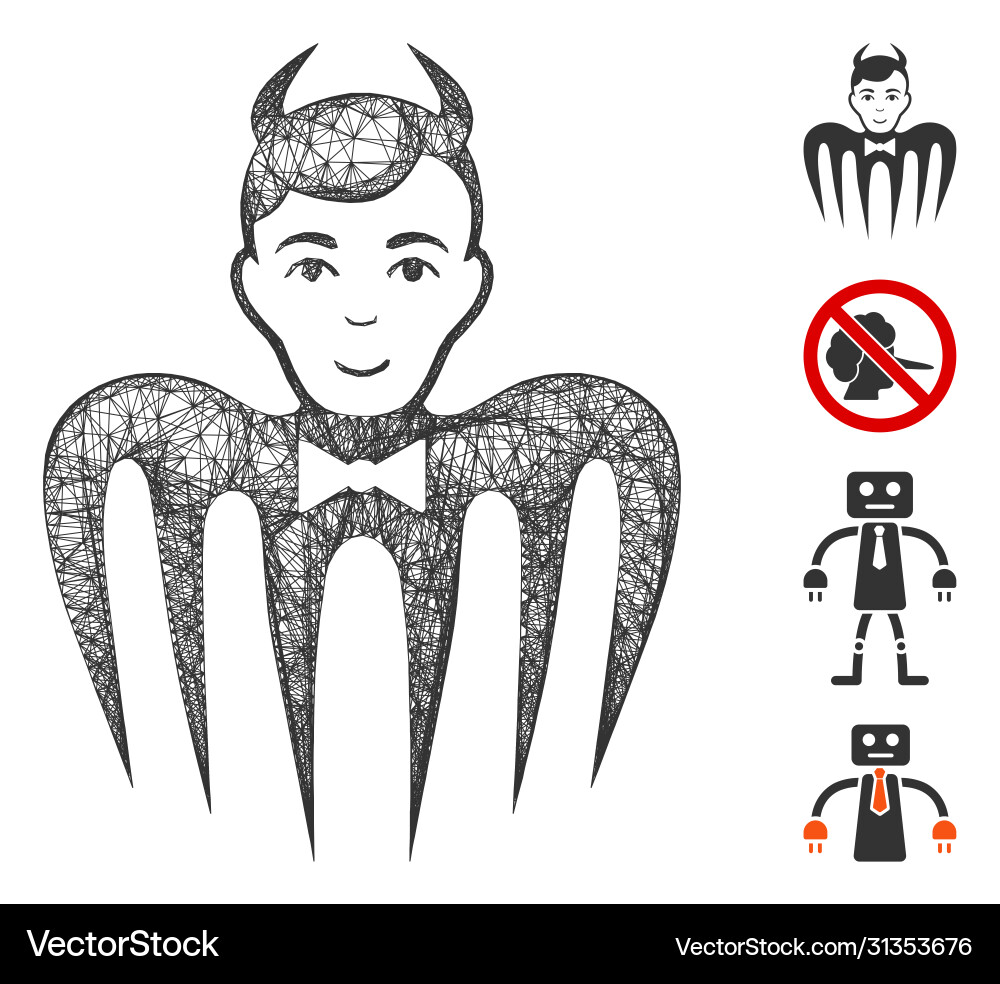 Manager spectre devil web mesh Vector Image